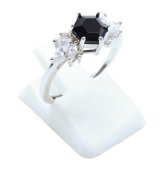 Ring Zilver 925 'Zilveren Sneeuwvlok' - Onyx