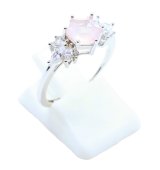 Ring Zilver 925 'Zilveren Sneeuwvlok' - Rozenkwarts