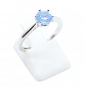 Ring Zilver 925 'Sublieme Cirkel' - Aquamarijn