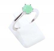 Ring Zilver 925 'Sublieme Cirkel' - Groene Jade