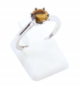 Ring Zilver 925 'Sublieme Cirkel' - Tijgeroog