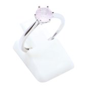 Ring Zilver 925 'Sublieme Cirkel' - Rozenkwarts