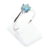 Ring Zilver 925 'Sublieme Cirkel' - Turkoois