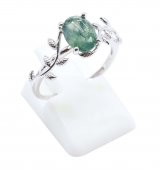 Ring Zilver 925 'Fluisterende Laurier' - Mosagaat