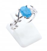 Ring Zilver 925 'Fluisterende Laurier' - Apatiet