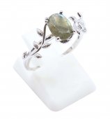 Ring Zilver 925 'Fluisterende Laurier' - Labradoriet
