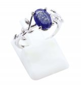 Ring Zilver 925 'Fluisterende Laurier' - Lapis Lazuli