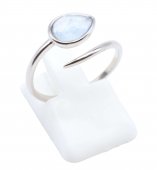 Ring Zilver 925 'Zilveren Slang' - Aquamarijn