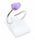 Ring Zilver 925 'Zilveren Slang' - Amethist