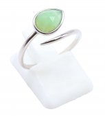 Ring Zilver 925 'Zilveren Slang' - Groene Jade