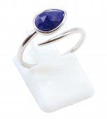Ring Zilver 925 'Zilveren Slang' - Lapis Lazuli