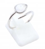 Ring Zilver 925 'Zilveren Slang' - Maansteen
