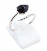 Ring Zilver 925 'Zilveren Slang' - Onyx