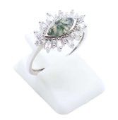 Ring Zilver 925 'Zonneoog' - Mosagaat
