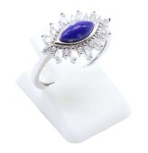 Ring Zilver 925 'Zonneoog' - Lapis Lazuli