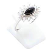 Ring Zilver 925 'Zonneoog' - Onyx