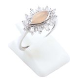 Ring Zilver 925 'Zonneoog' - Zonnesteen