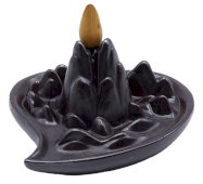 Wierookhouder Backflow Berg Hart 14cm