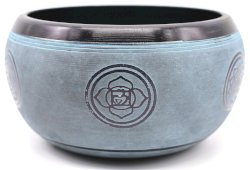 Tibetaanse Klankschaal Aluminium Chakra's Blauw 550g