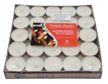 Waxinelichtjes neutraal - Set van 50st