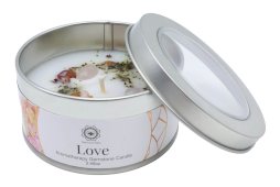 Kaars Green Tree 'Liefde' Rozenkwarts + Roos 70g