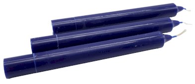 Doorgekleurde Kaars 22cm - Marineblauw - 12pcs