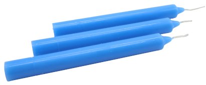Doorgekleurde Kaars 22cm - Pastelblauw - 12pcs