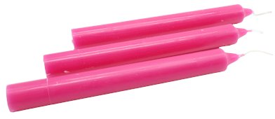 Doorgekleurde Kaars 22cm - Fuchsiaroze - 12pcs