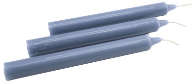 Doorgekleurde Kaars 22cm - Grijs - 12pcs