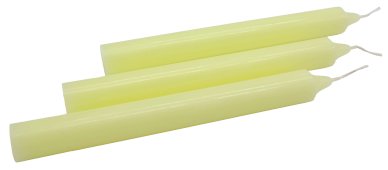 Doorgekleurde Kaars 22cm - Ivoor - 12pcs