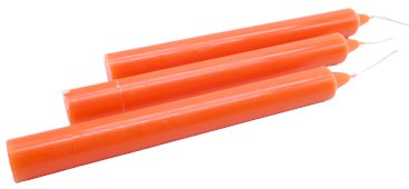 Doorgekleurde Kaars 22cm - Oranje - 12pcs