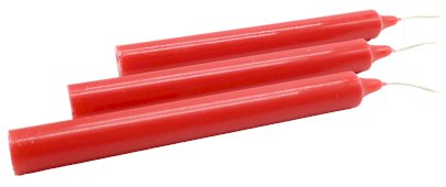 Doorgekleurde Kaars 22cm - Rood - 12pcs