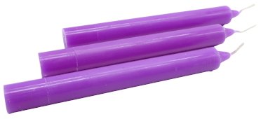 Doorgekleurde Kaars 22cm - Paars - 12pcs