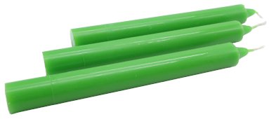 Doorgekleurde Kaars 22cm - Weidegroen - 12pcs