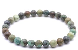 Armband Afrikaans Turkoois kralen 6mm
