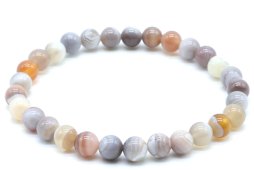 Armband Botswana Agaat 'AA' kralen 6mm