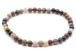 Armband Fossiel Agaat kralen 4mm