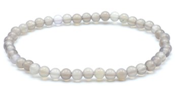 Armband Grijze Agaat kralen 4mm