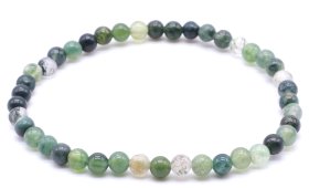Armband Mosagaat kralen 4mm