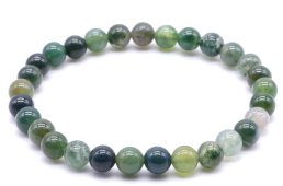 Armband Mosagaat kralen 6mm
