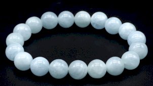 Armband Aquamarijn 'AA' kralen 10mm