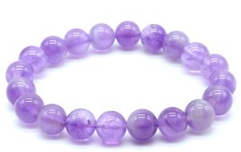 Armband 'Light' Amethist kralen 10mm