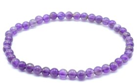 Armband 'Dark' Amethist kralen 4mm
