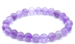 Armband 'Purple Light' Amethist kralen 8mm