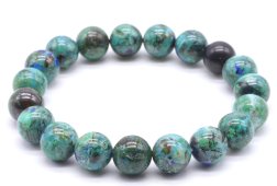 Armband Azuriet 'AAA' kralen 10mm