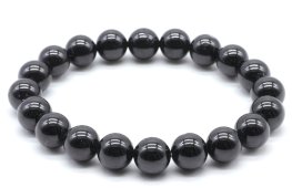 Armband Zwarte Spinel kralen 10mm
