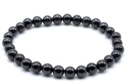 Armband Zwarte Spinel kralen 6mm