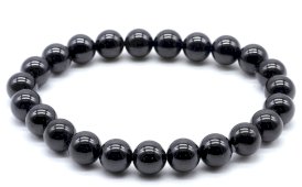 Armband Zwarte Spinel kralen 8mm