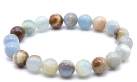 Armband Blauwe Calciet kralen 10mm