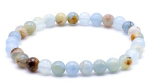 Armband Blauwe Calciet kralen 6mm